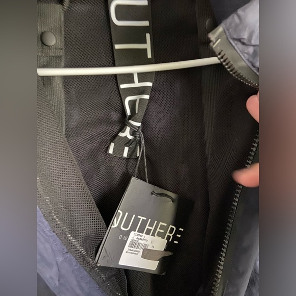 OUTHERE UTILITY WINDBREAKER W/HIDDEN HOOD Navy Italy Men’s Sz Medium - Picture 6 of 16